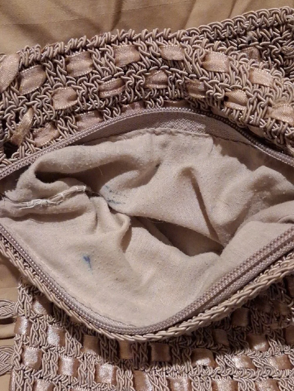Woven Crossbody Bag in Taupe
